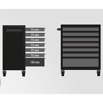 KS Tools kolica za alat ECO LINE, 7 fioka 896.0007-1