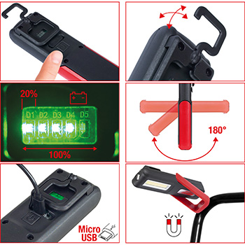 KS Tools mobilna preklopna COB LED ručna lampa 150.4495 KS Tools mobilna preklopna COB LED ručna lampa 150.4495
