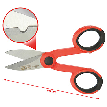 KS Tools univerzalne radioničke makaze 143mm 118.0013-1