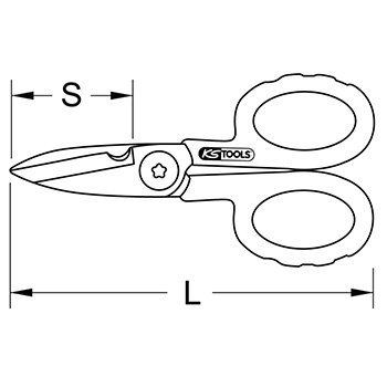 KS Tools univerzalne radioničke makaze 143mm 118.0013-8