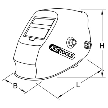 KS Tools zaštitna kaciga za zavarivače Flame Design 310.0155-8