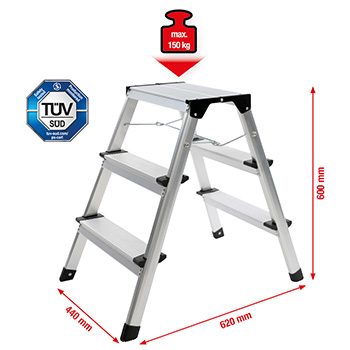 KS Tools aluminijumske merdevine 3x2 800.0965 KS Tools aluminijumske merdevine 3x2 800.0965
