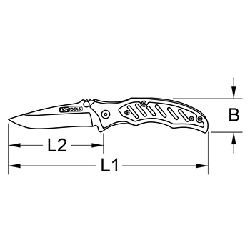 KS Tools preklopni nož 220mm 907.2190-6