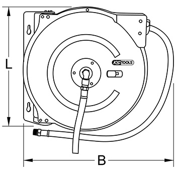 KS Tools automatski namotač za pneumatsko crevo Ø13mm x 15m 515.3445-6