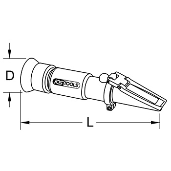 KS Tools refraktometar optički kontrolni uređaj za tečnosti za hlađenje / kiseline akumulatora 550.1290-7