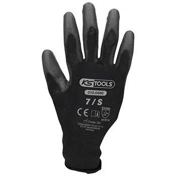 KS Tools fino pletene mikro rukavice crne veličina 7, 12 pari 310.0490-1