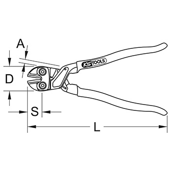 KS Tools mini sekač tiplova, samoodvajajući 215mm 119.0005-6