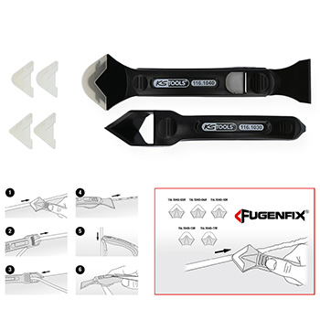 KS Tools FUGENFIX set strugača i skidača silikona, 7-delni 116.1050-1