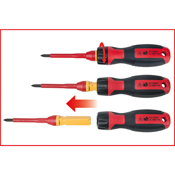 KS Tools set VDE odvijača s brzozamenskim sečivima, 13-delni 117.0610-3