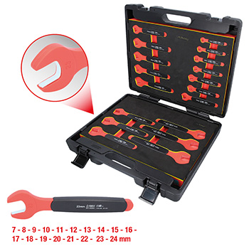 KS Tools set viljuškastih ključeva sa zaštitnom izolacijom, 18-delni 118.1500 KS Tools set viljuškastih ključeva sa zaštitnom izolacijom, 18-delni 118.1500
