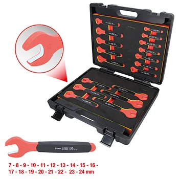 KS Tools set viljuškastih ključeva sa zaštitnom izolacijom, 18-delni 118.1500-1