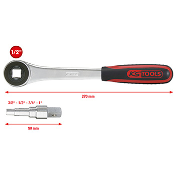 KS Tools univerzalni stepenasti ključ za radijator set sa račnom 3/8 KS Tools univerzalni stepenasti ključ za radijator set sa račnom 3/8
