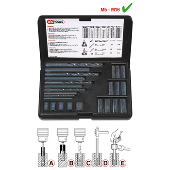 KS Tools set za odvijanje navoja, 25-delni 150.1305 KS Tools set za odvijanje navoja, 25-delni 150.1305