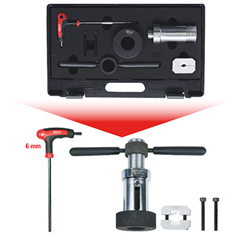 KS Tools pomoćni montažni alat za amortizere - set za amortizere sa vučnom oprugom sa graničnikom, 7-delni 150.9545 KS Tools pomoćni montažni alat za amortizere - set za amortizere sa vučnom oprugom sa graničnikom, 7-delni 150.9545