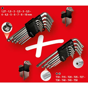 KS Tools set imbus i Torx sa rupom dugih ugaonih steznih ključeva, 22-delni 151.4000 KS Tools set imbus i Torx sa rupom dugih ugaonih steznih ključeva, 22-delni 151.4000
