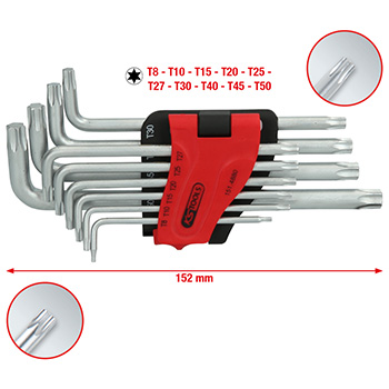 KS Tools set Torx ugaonih steznih ključeva dugih, 10-delni 151.4880 KS Tools set Torx ugaonih steznih ključeva dugih, 10-delni 151.4880