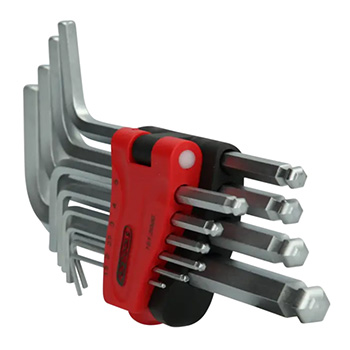 KS Tools set imbus ugaonih steznih ključeva dugih sa kuglastom glavom, 10-delni 151.5000-4