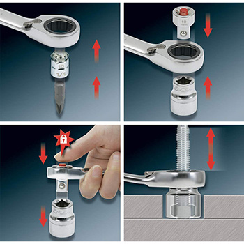 KS Tools GEARplus RINGSTOP set ustavljačkih okasto-viljuškastih ključeva sa adapterima 30-delni 503.4960 KS Tools GEARplus RINGSTOP set ustavljačkih okasto-viljuškastih ključeva sa adapterima 30-delni 503.4960