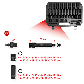 KS Tools set teretnih nasadnih ključeva 1/2 KS Tools set teretnih nasadnih ključeva 1/2