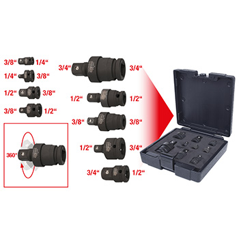 KS Tools set adaptera za povećanje i redukciju za teretna vozila 9-delni 515.0100 KS Tools set adaptera za povećanje i redukciju za teretna vozila 9-delni 515.0100