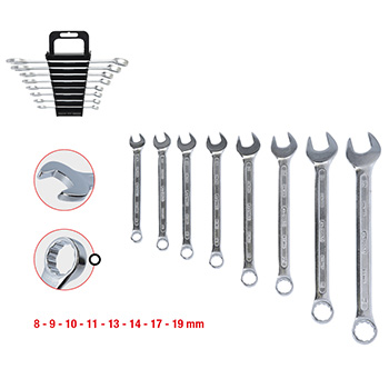 KS Tools set duplih okasto-viljuškastih ključeva, pod uglom 8-19mm, 8-delni 517.0048-1