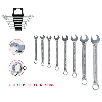 KS Tools set duplih okasto-viljuškastih ključeva, pod uglom 8-19mm, 8-delni 517.0048 KS Tools set duplih okasto-viljuškastih ključeva, pod uglom 8-19mm, 8-delni 517.0048