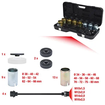 KS Tools set potisnih i zateznih čaura, 37-delni 700.1550-1 KS Tools set potisnih i zateznih čaura, 37-delni 700.1550-1