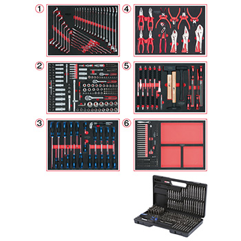 KS Tools kolica za alat RACING LINE, 7 fioka sa 598 alata 826.7598-3