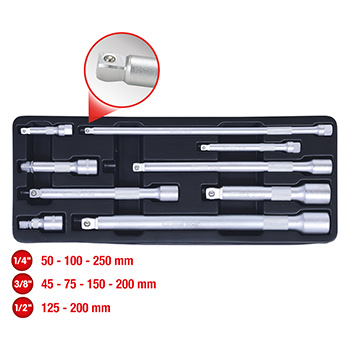 KS Tools set nagibnih produžetaka 9-delni 911.0009-1