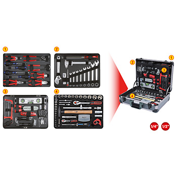 KS Tools set univerzalnih alata 127-delni 1/4