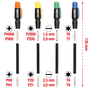 KS Tools set odvijača za preciznu mehaniku, 4-delni 911.2175 KS Tools set odvijača za preciznu mehaniku, 4-delni 911.2175
