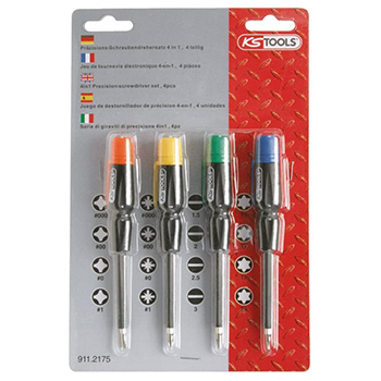 KS Tools set odvijača za preciznu mehaniku, 4-delni 911.2175 KS Tools set odvijača za preciznu mehaniku, 4-delni 911.2175