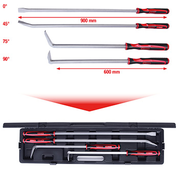 KS Tools set metalnih poluga 4-delni 911.8410-1