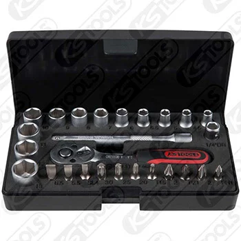 Akcijski komplet KS Tools set gedora i bitova 1/4