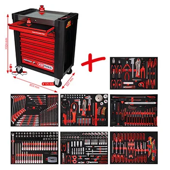 KS Tools kolica za alat PERFORMANCEplus P10 sa 8 fioka sa 397 alata 810.7397-1 KS Tools kolica za alat PERFORMANCEplus P10 sa 8 fioka sa 397 alata 810.7397-1