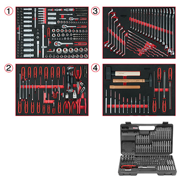 KS Tools kolica za alat ECOline sa 7 fioka sa 515 alata 897.7515-3