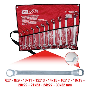 KS Tools dvostruki okasti ključevi 6-32mm set 11/1 517.0222-2