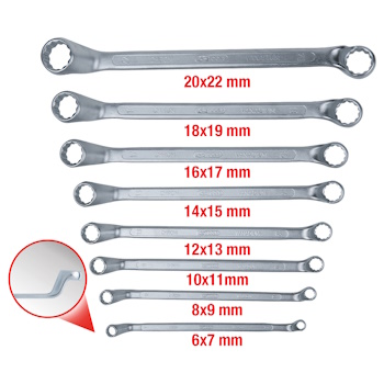 KS Tools dvostruki okasti ključevi 6-22mm set 8/1 517.0248-1