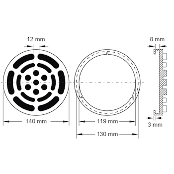 KS Tools gumena ploča za podizne platforme 05 Twin Busch Ø140mm 160.0467-3