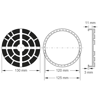 KS Tools gumena ploča za podizne platforme 08 Ravaglioli/Sirio/Space Ø130mm 160.0470-3