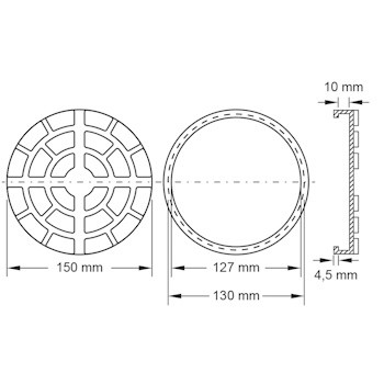 KS Tools gumena ploča za podizne platforme 10 Ravaglioli Ø150mm 160.0472-3