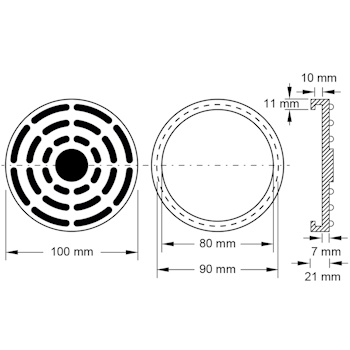 KS Tools gumena ploča za podizne platforme 14 Ravaglioli Ø100mm 160.0490-3