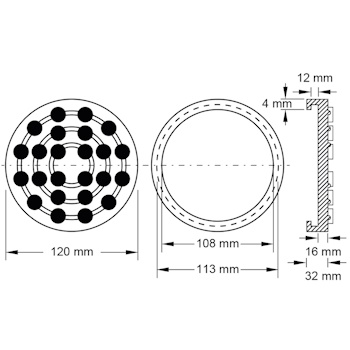 KS Tools gumena ploča za podizne platforme 15 Grazia/Ravaglioli Ø120mm 160.0491-3