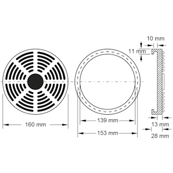 KS Tools gumena ploča za podizne platforme 19 Intertech Ø160mm 160.0495-3