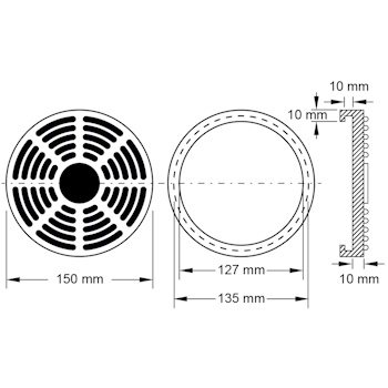 KS Tools gumena ploča za podizne platforme 21 Ravaglioli/OMCN Ø150mm 160.0497-3