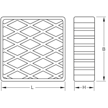 KS Tools gumena podloga za podizne platforme 08 116.5x116.5x36.5mm 160.0483-2