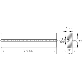 KS Tools gumena podloga sa žlebom za podizne platforme  09 373x100x35mm 160.0484-2