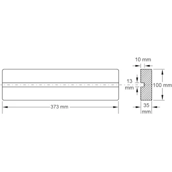 KS Tools gumena podloga sa žlebom za podizne platforme  09 373x100x35mm 160.0484-2