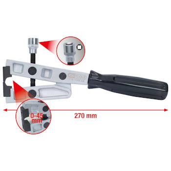 KS Tools klešta za creva za zatezanje okretnim momentom 270mm 115.1056-4