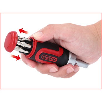 KS Tools mini odvijač sa čegrtaljkom 6u1 1/4 KS Tools mini odvijač sa čegrtaljkom 6u1 1/4